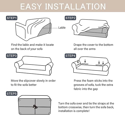 Miniatura 7 de GUYIRT Funda de sofá súper elástica en forma de L, de terciopelo y felpa, funda para sofá modular con parte inferior elástica, protector de muebles
