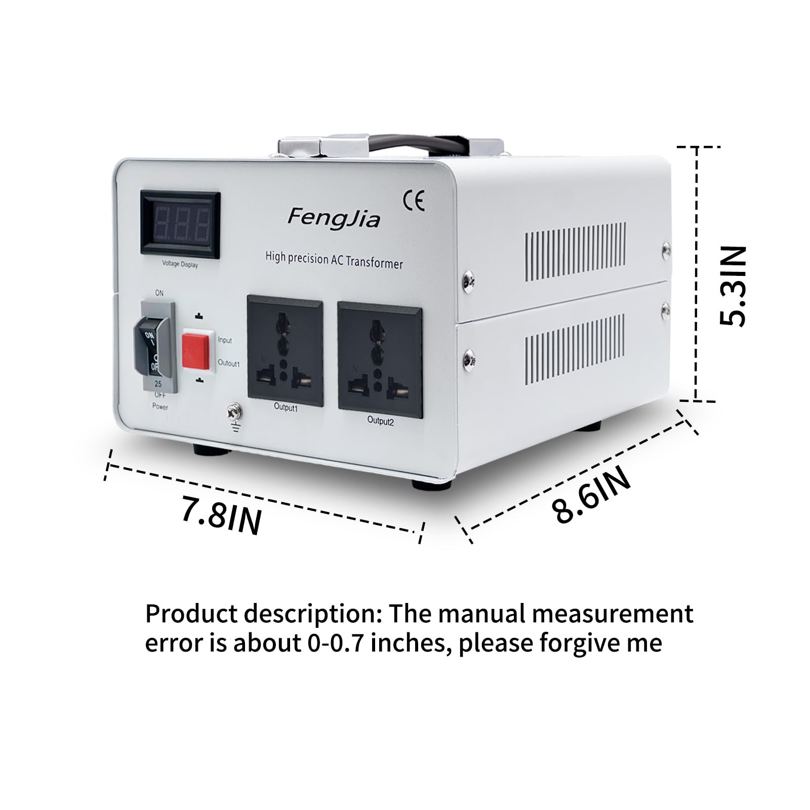 Convertidor de voltaje de 110 V a 220 V/220 V a 110 V, totalmente conectado a tierra en los Estados Unidos, enchufe universal, (500 W (110 V-220 V))