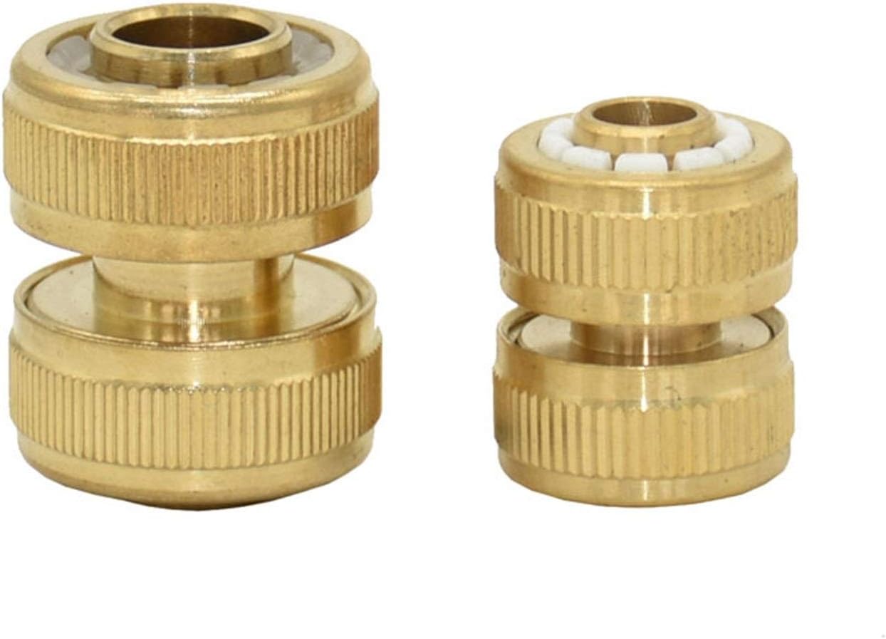 Hose Connector Brass 16mm 20 Hose Garden Hose Repair Joint Quick Coupling 1/2" 3/4" Copper Irrigation Water Hose 6pcs (Color : 1I2)