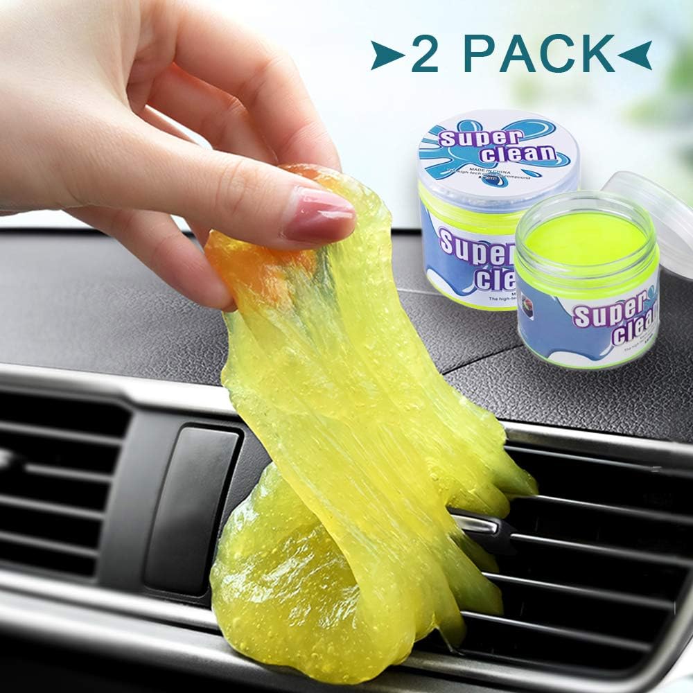 Auto Car Detailing Cleaning Gel - Car Cleaning Gel Putty Automotive Dust Vent Crevice Interior Detail Removal Detailing Putty Magic Gel Compound Dust Wiper Cleaner for Car Vent Key board Home Use.