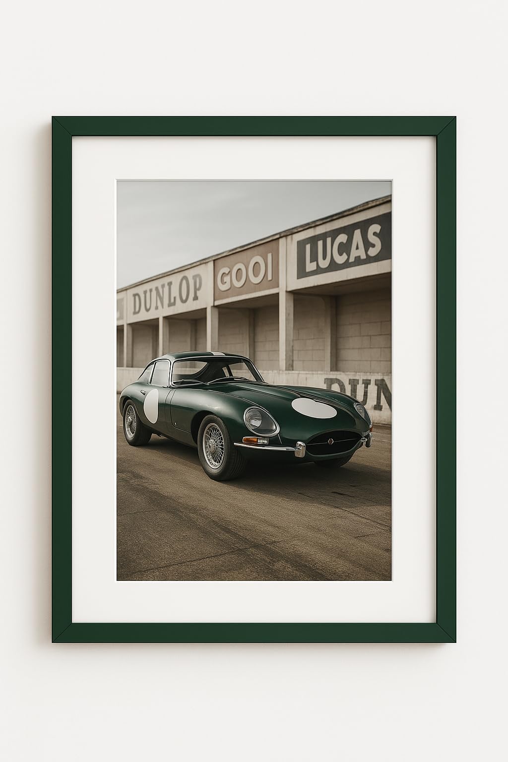 FramesPlus 20x28 Inch Green Solid Wood Frame with White Mount for A2 Photo — image 1