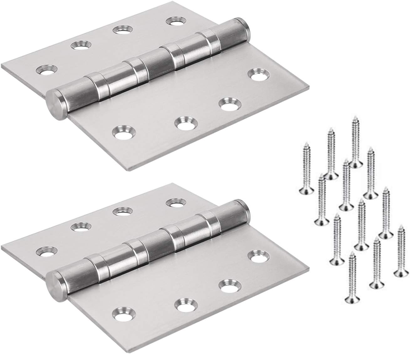 2-Pack Hardware Door Hinge, 4"x 4"x 3" Full Stainless Steel Folding Butt Hinges