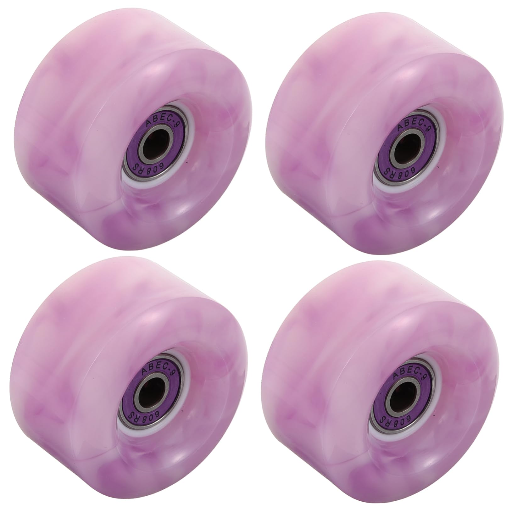 Parliky 4Pcs Replaceable Roller Skate Wheels Durable High Bounce PU for Outdoor Surfaces Lightweight Skating Enthusiasts