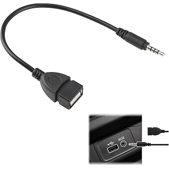 3.5 mm Male Aux Audio Plug Car Radio USB Jack Adapter Aux to Adapter Female Converter Cable Cord Connector for USB Car Stereos GPS CD DVD Audio Black Music Enjoyment On the Go