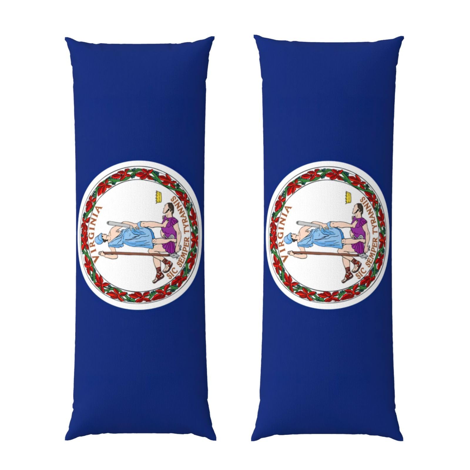 Taie d'oreiller longue drapeau de Virginie housse anti-transpiration coussin corps