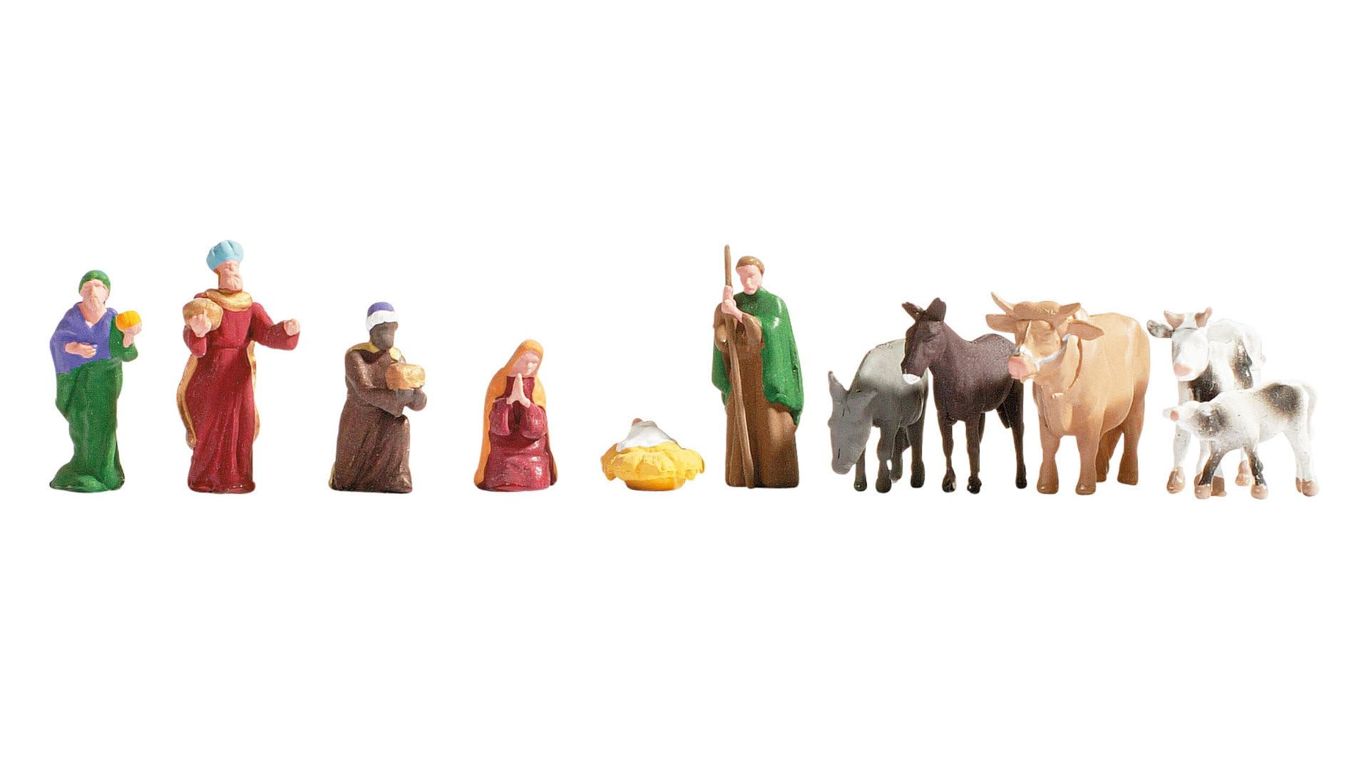 NOCH Themen-Set „Weihnachtskrippe“, Modellbau Krippe, inkl. Figuren und Zubehör für die Spurweite H0, ideal zum Basteln und Dekorieren