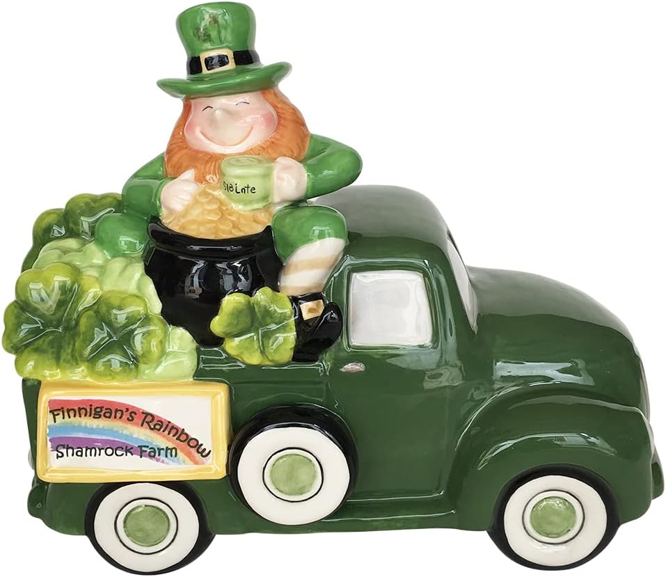 Blue Sky Ceramics Finnigan's Rainbow Shamrock Farm Figural, Multi