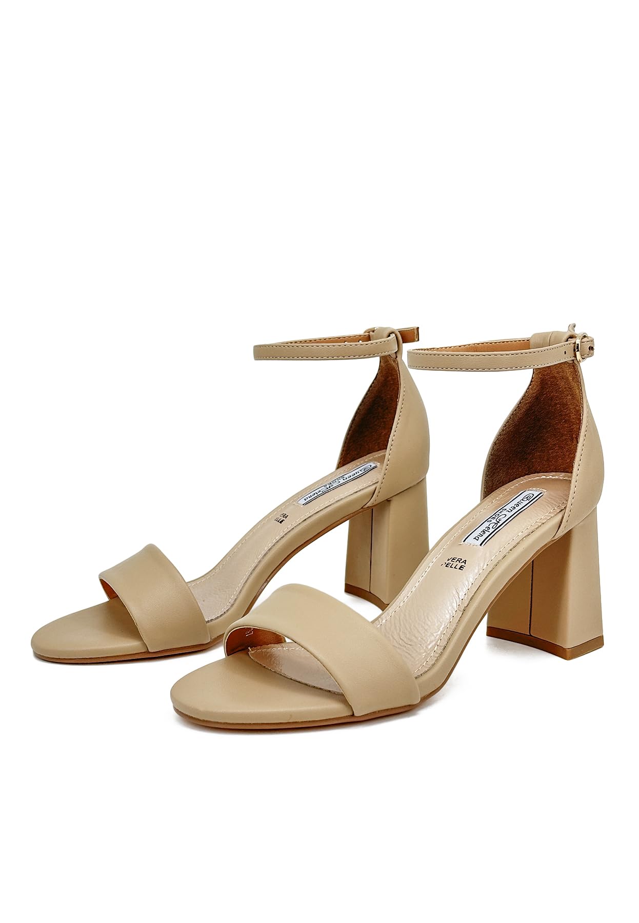 QUEEN HELENA Sandali con Tacco Largo con Cinturino Casual Donna ZM9738