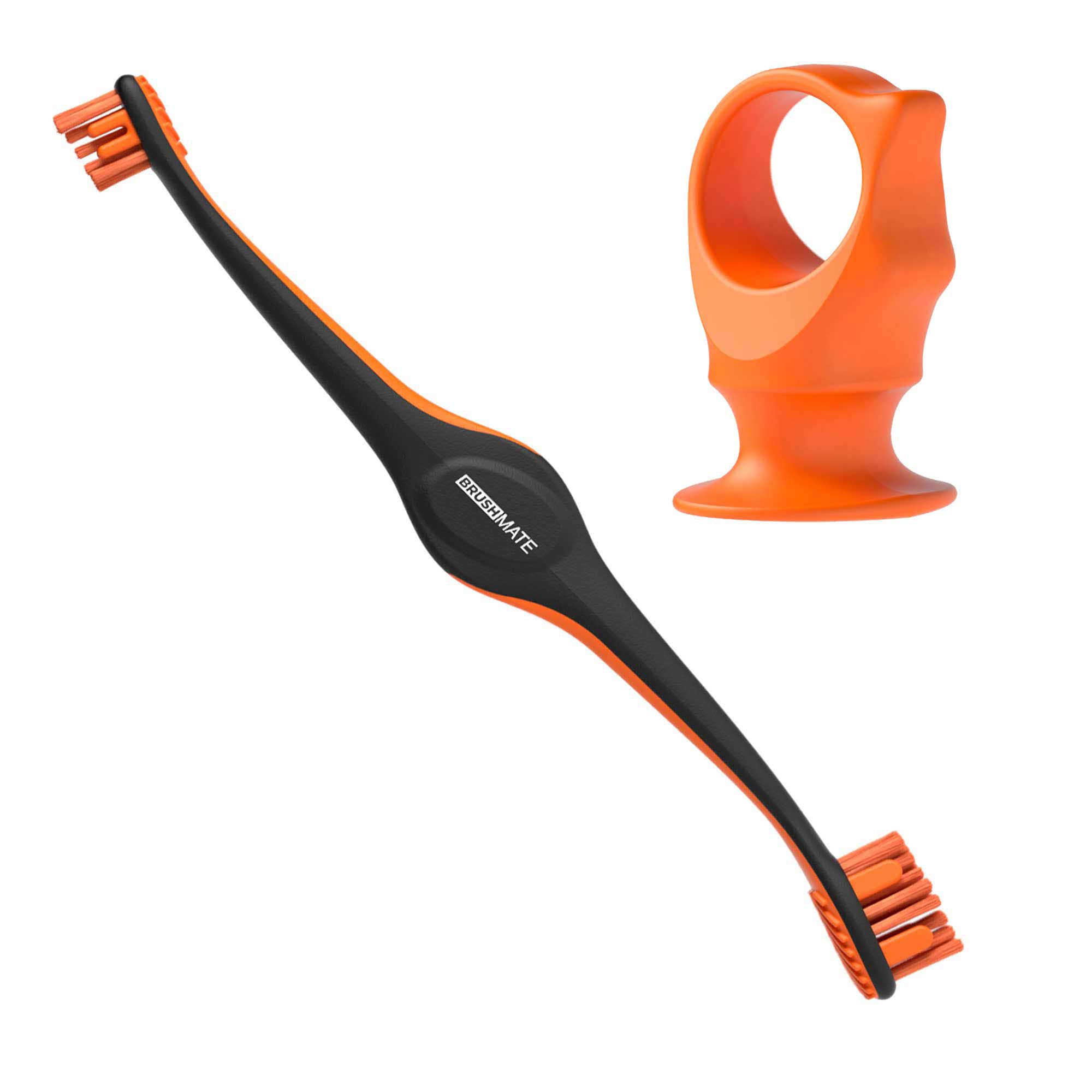 Dog Toothbrush and Bite Block Assistant (Protects Hand and Fingers) Combo Pack by Paw Ready for Puppies' Dogs and Cats Medium Size for use with Pets Between 15-85 lbs. (7-38.5 Kg).