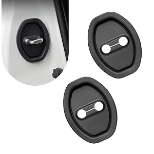 Shakas 2 PCS Door Latch Lock Cover Dust-proof and Rust-proof Door Lock Protective Cover Silicone Silent Shock Absorption