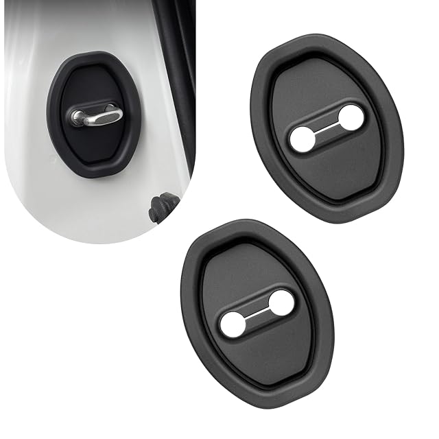 Shakas 2 PCS Door Latch Lock Cover Dust-proof and Rust-proof Door Lock Protective Cover Silicone Silent Shock Absorption