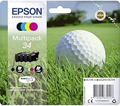 Epson Original 34 Ink Golf Ball, WF-3720DWF, WF-3725DWF, Multipack