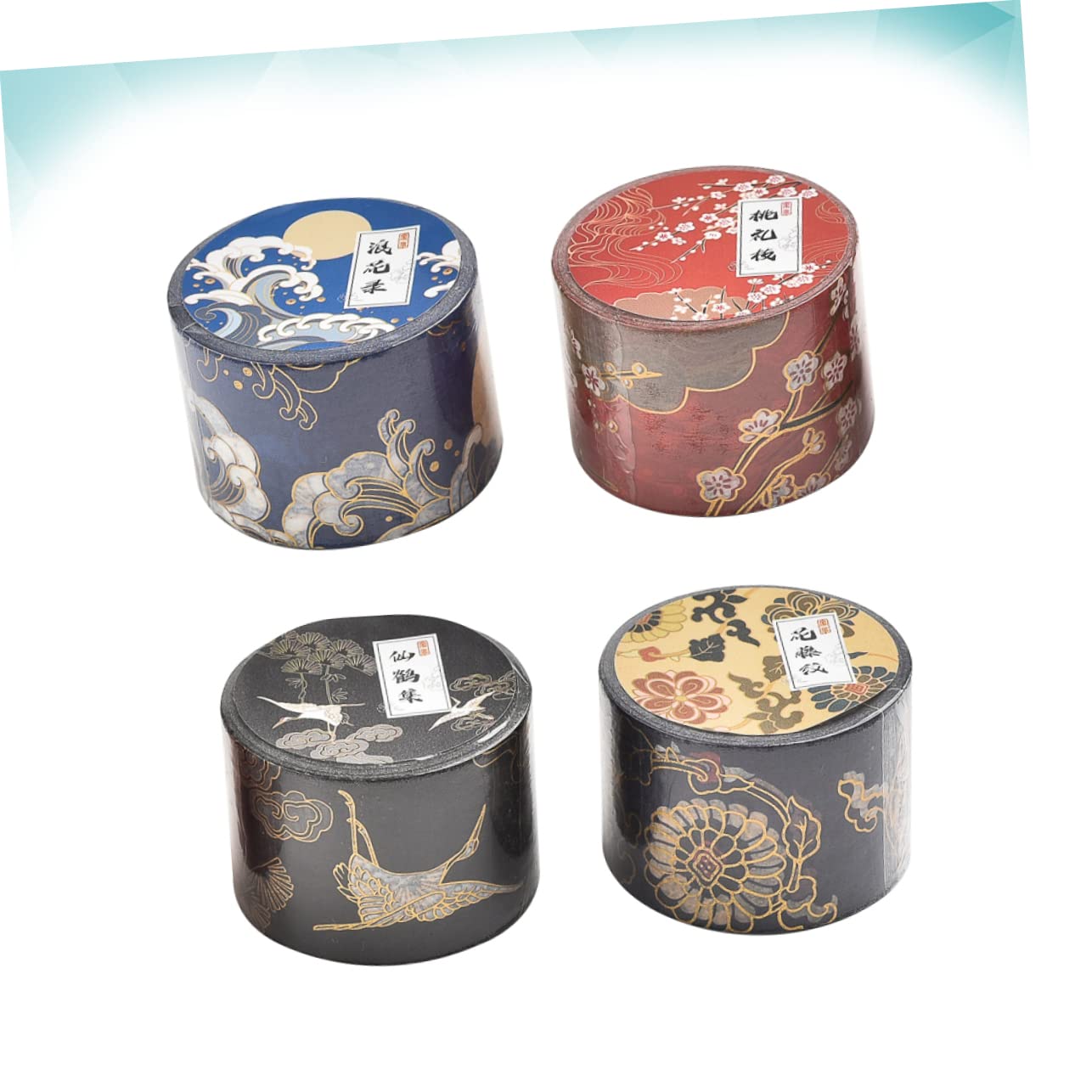 TEHAUX 12rollen Washi Tape Mit Hot Stamping Dekorative Klebebänder Für Scrapbooking Journaling Und Bastelprojekte Branch Wave Crane Flower