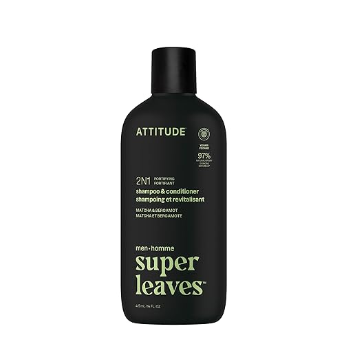 Miniatura 14 de ATTITUDE Champú y acondicionador 2 en 1 para hombre, cuidado del cuero cabelludo para la acumulación y el cabello graso, refresca con extracto