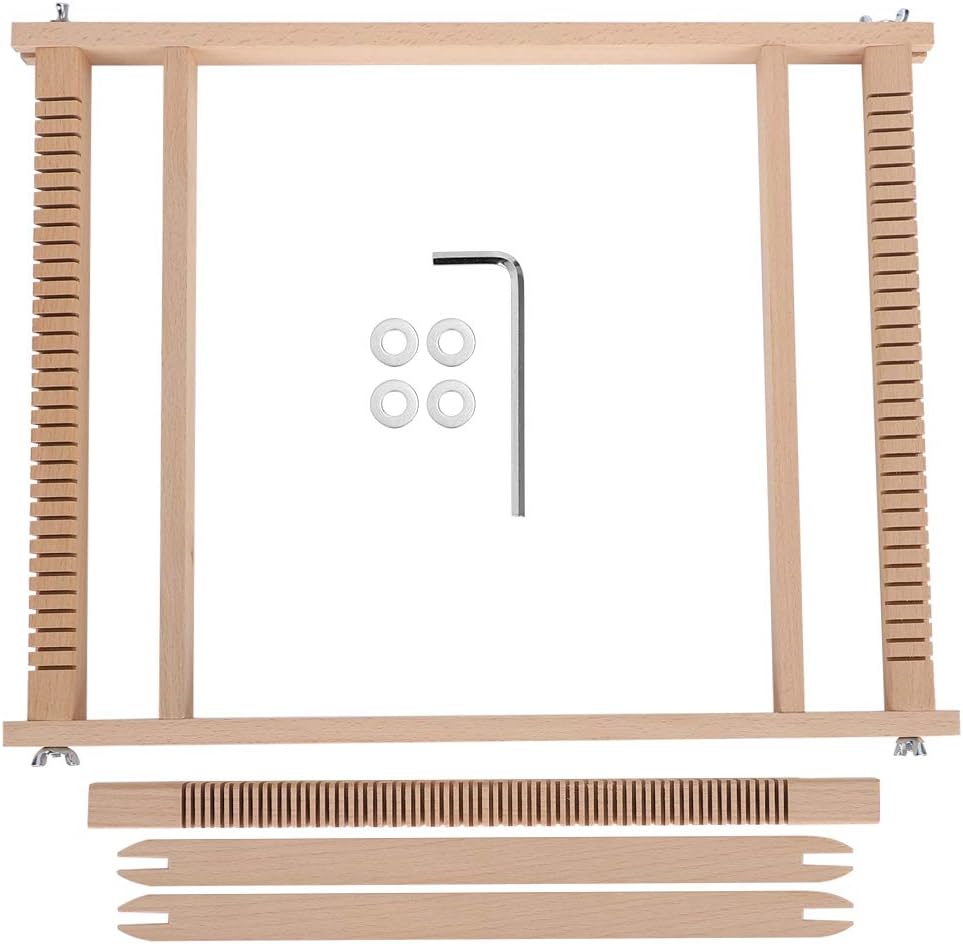 Gucagle Weaving Frame Kit Wooden Children DIY Toy Knitting Machine Handmade Tapestry Weaver Craft Kit for Kids Art Projects Beech Wood 45 x 35 x 2 2cm - Image 1 of 9