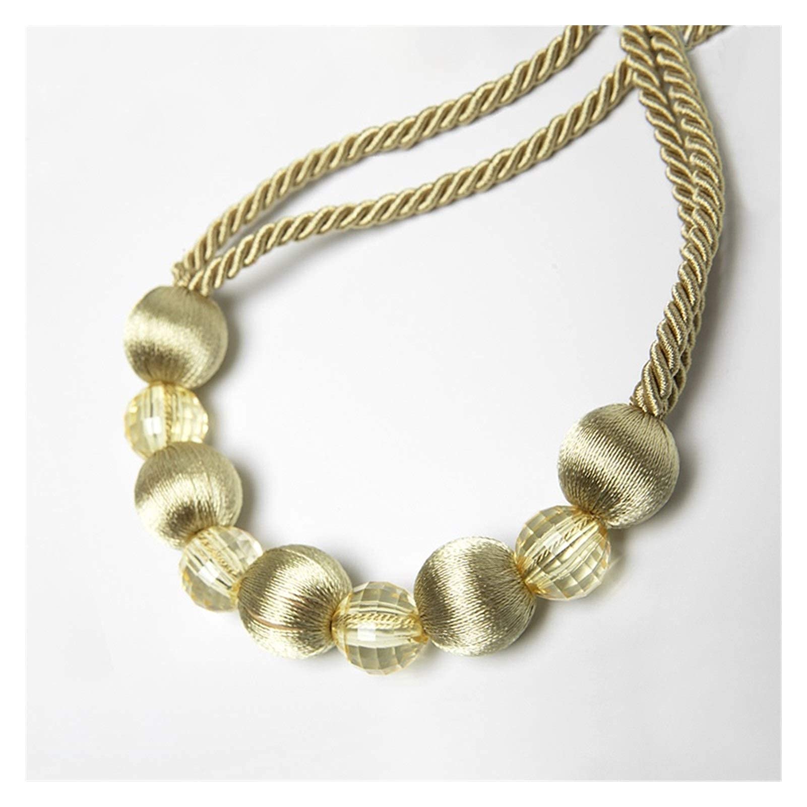Embrasses magnétiques pour rideaux en cristal, 2pcs embrasses pour rideaux corde velours perle rideau accessoires embrasse porte-boucle cordes suspendues décoration de la maison pour la fixation de