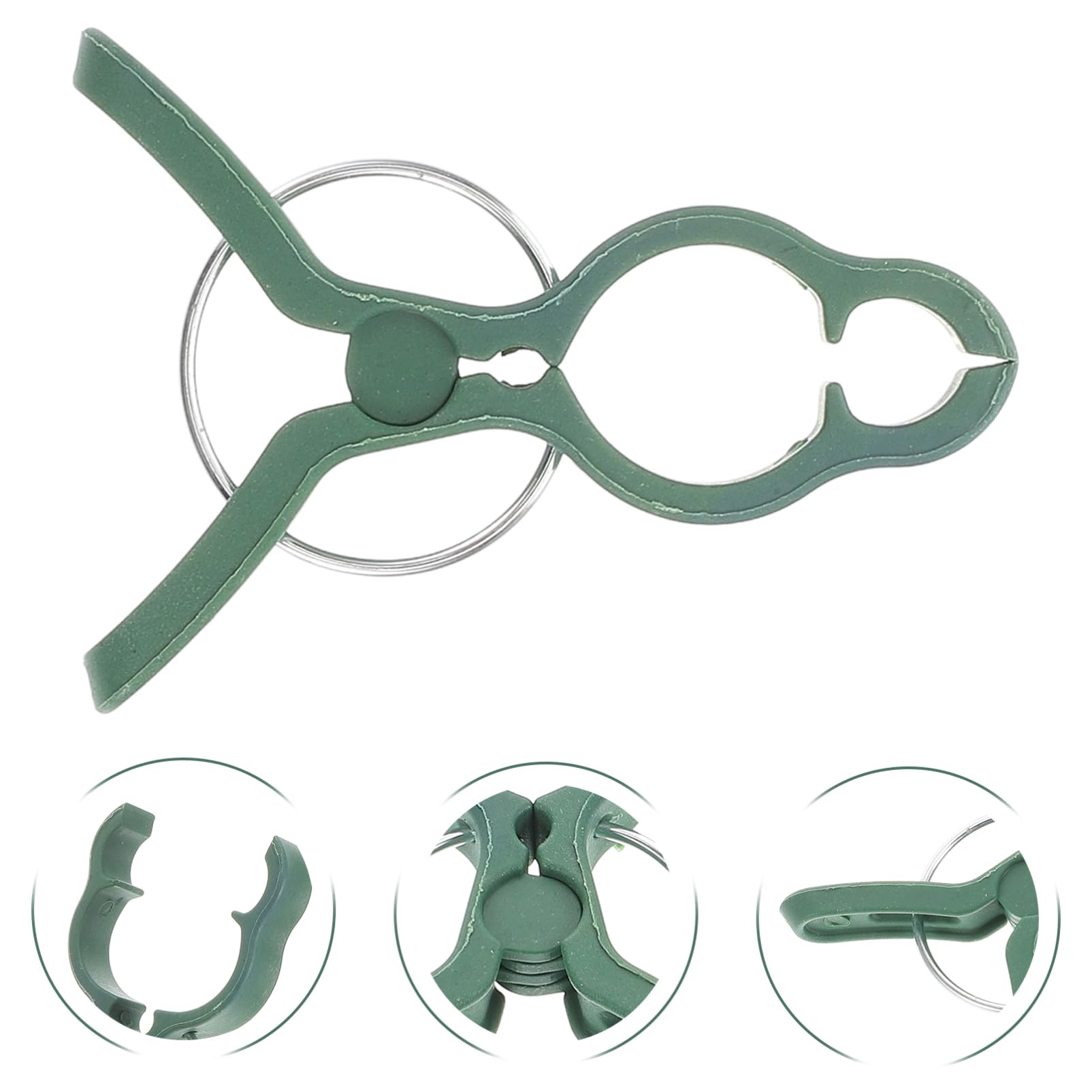 GANAZONO 50 Pezzi Clip da Giardino per Piante di Pomodoro e Orchidee Phalaenopsis, Clip in Plastica Verde Sicura per Supporto e Riduzione del Carico sui Rami