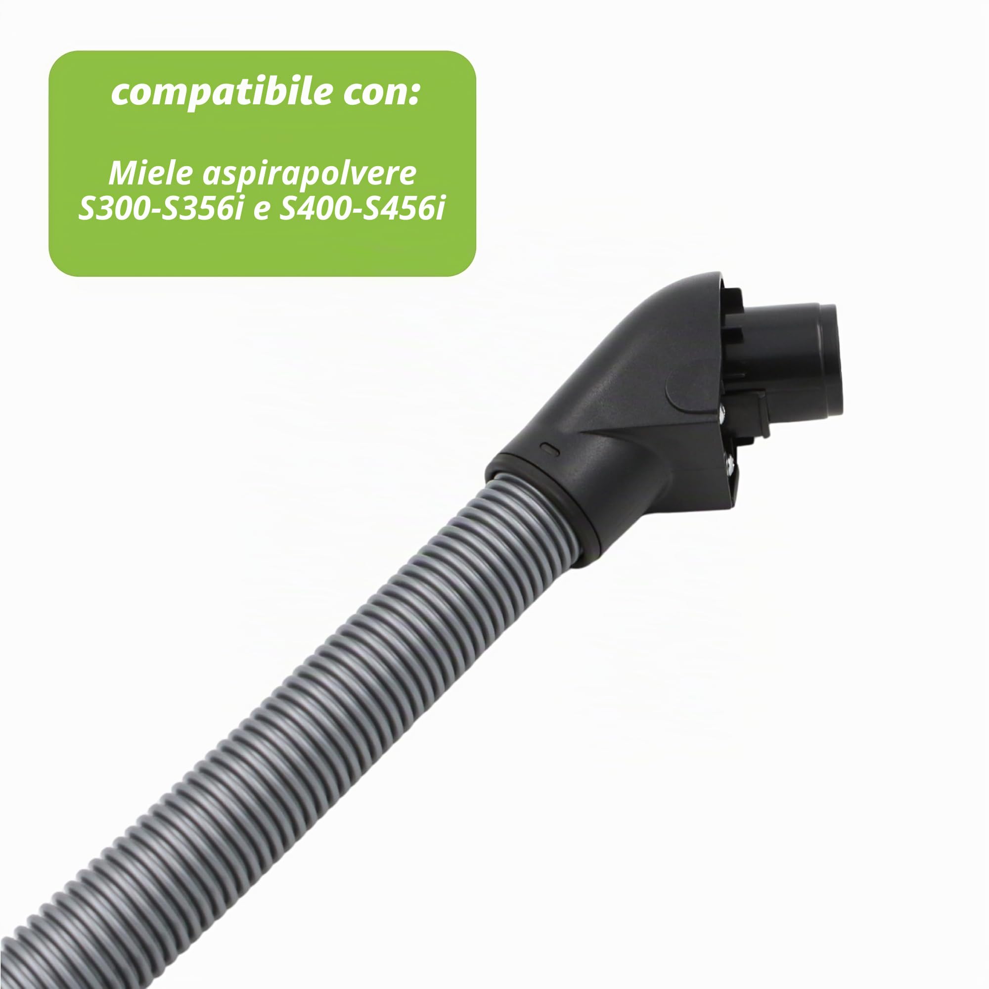Tubo flessibile per aspirapolvere adatto per Miele S300-S356i e tipo S400-S456i, ad esempio S311i, S312i, S356i, S381i, S424i e altri – Tubo di aspirazione di ricambio