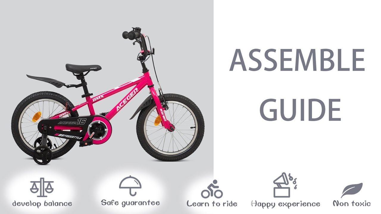 ACEGER Kids Bike for Ages 2-12 Years Old Boys Girls and Toddler, 12 14 16 18 Inch Children Bicycle with Training Wheels, 20 Inch Bike with Kickstand, Multiple Colors. : Sports & Outdoors