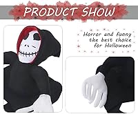 Vista 2 de Disfraz de Halloween de diablo a caballo para perro, gato, arnés para perro, cosplay, cumpleaños, Navidad, Halloween, divertido, fiesta