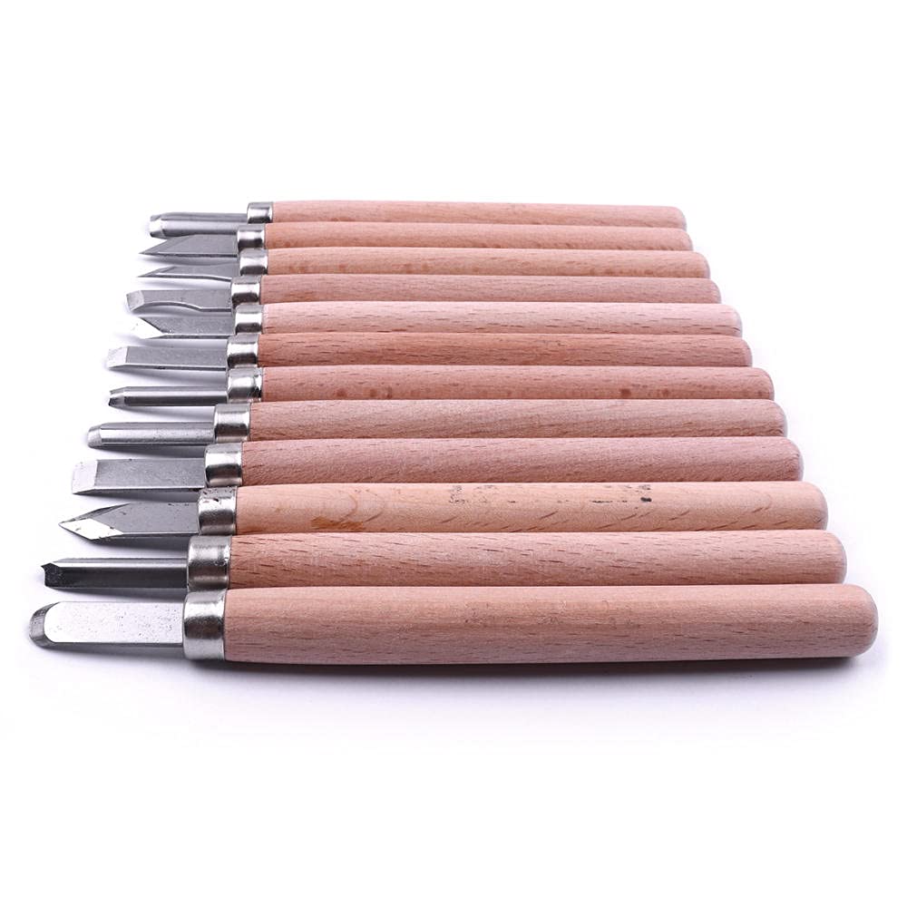 Narzędzia Rzeźbiarskie Dłuta Do Drewna Narzędzia Rzeźbiarskie Dłuto 12Pc Drewno Rzeźba Dutór Narzędzie Carpenter Pracy Diy Ostrzenie Carpenter Gouges