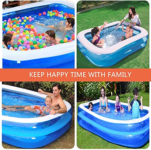 Image of Glan 8Ft Swimming Pool Inflatable Bath Tubs with Free Pool Balls with Electric Pump (8Ft Pool)