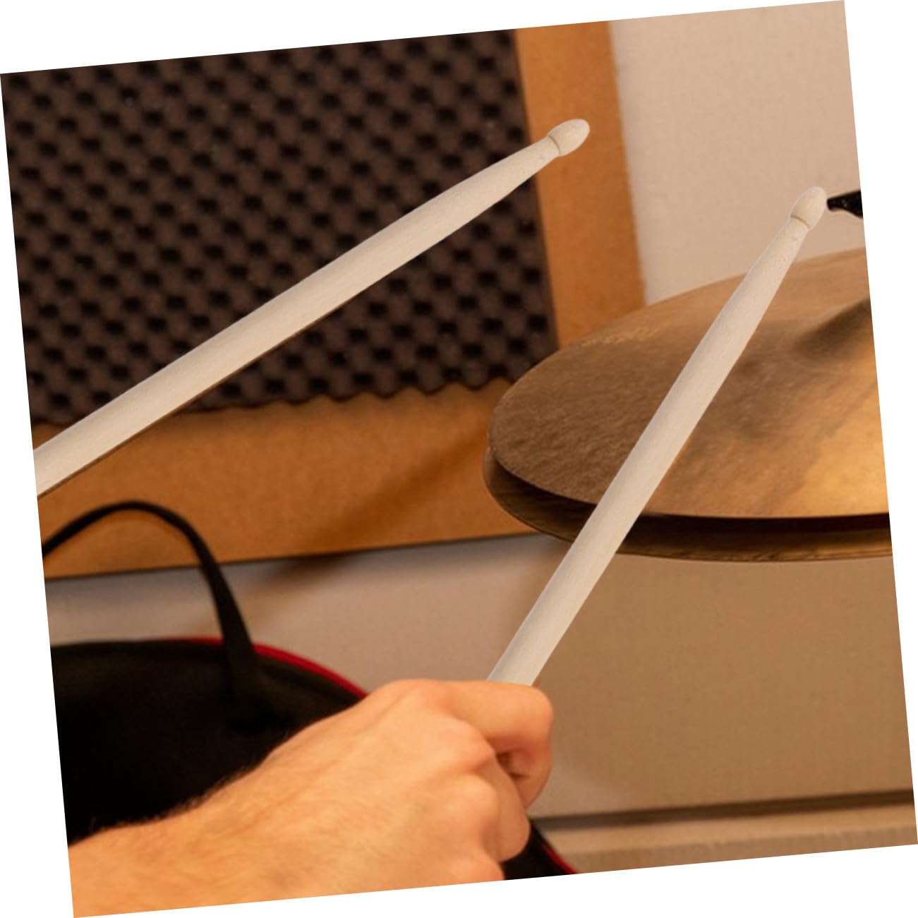 12 Pares Baquetas de Jazz de Madera Arce Baquetas para Batería y Jazz de Punta Redonda para Practicar en Casa Bandas Escolares y Presentaciones