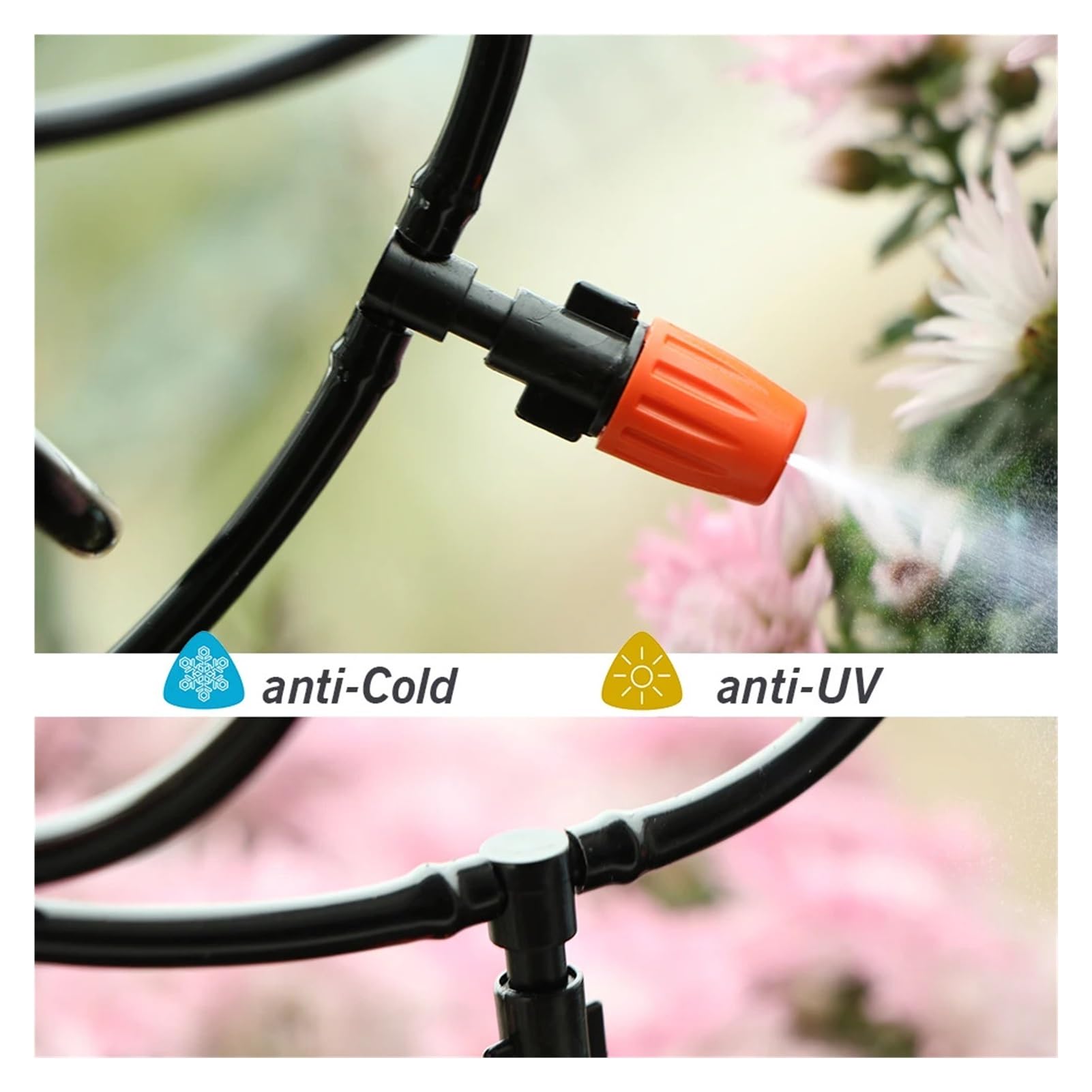 ISCBAFYX Tuyau d'arrosage de en PVC 10/20/40 M ID-4 mm, Tube d'irrigation Micro Goutte à Goutte 4/7 mm, Tuyau de 1/4", systèmes de pulvérisation de Brouillard agricole (B-20M)