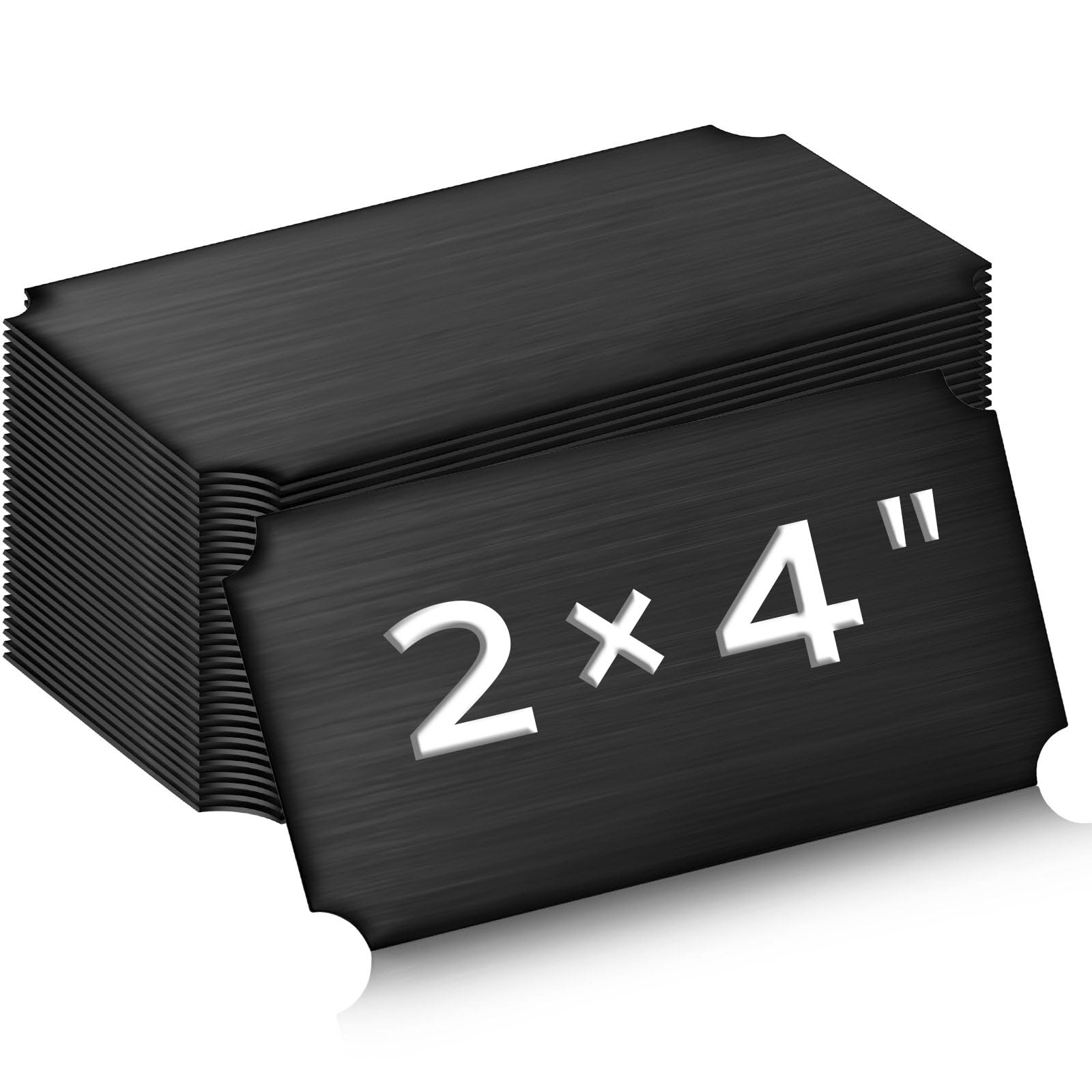 Therwen 30 Pcs Name Plates Laser Engraved Brushed Stainless Steel Plate Personalized Plaque Blank Custom Name Tag Frame Label with Adhesive Backing(