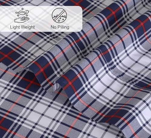 RUVANTI 100% Cotton Twin Sheets Set, 3 Pieces, Soft & Breathable Percale Weave Bedding, Deep Pocket 16", Hotel Standard, Crisp Cool Feel, Durable, Perfect Floral Bed Sheet, Prussian
