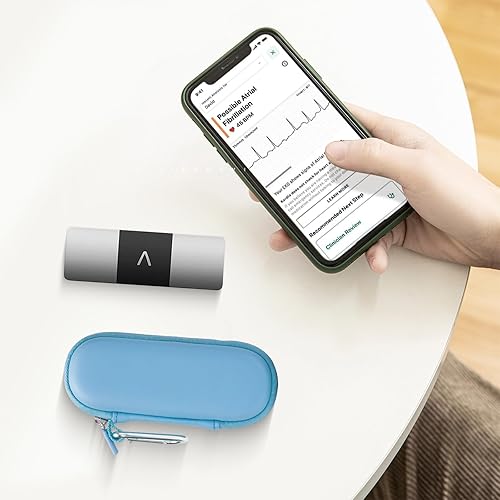 Vista 28 de Funda para monitor de electrocardiograma personal KardiaMobile de 1L 6L, estuche de transporte duro de viaje para AliveCor Kardia Heart Monitor