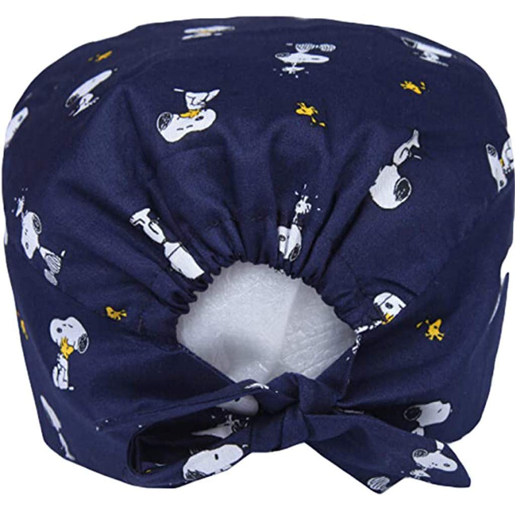 Berretto Chirurgico Donna Cappuccio Chirurgico con Fascia Regolabile per Fodera Medico Cuffietta Cuffia Infermiera Bandana Stampati Infermiere Berretto per Uomo e Donna