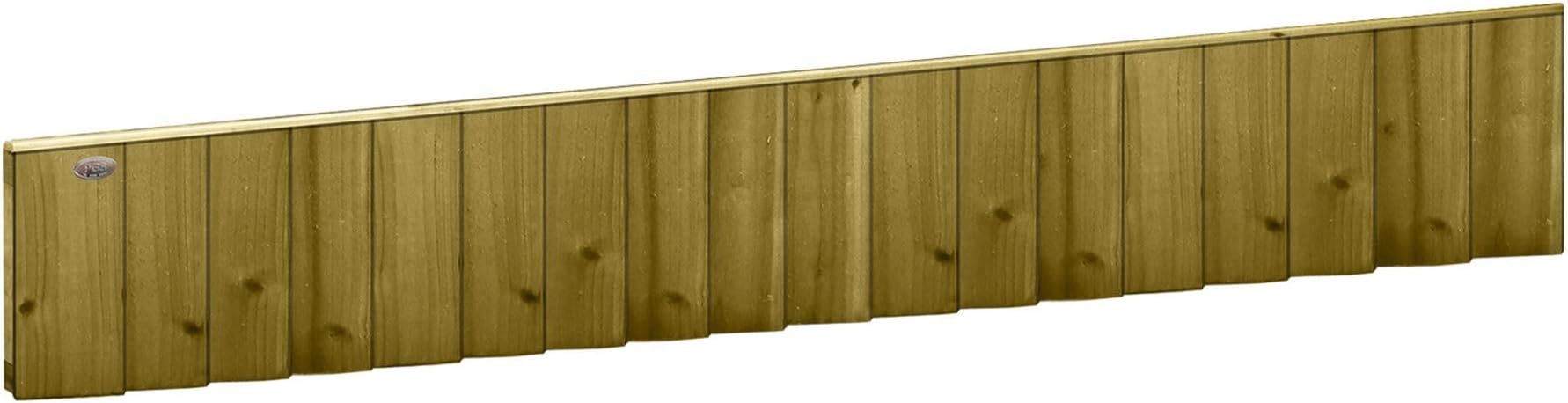 Fully Framed Feather Edge Garden Fence Panel Width: 6ft (183cm) x Height: 1ft (30cm) Pressure-Treated Over Lapping Flat Top Capped Closeboard Effect Fencing Panels