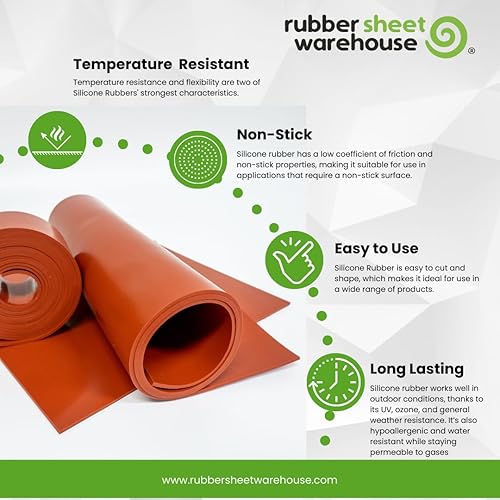 Miniatura 9 de Rollos de hojas de goma de silicona 60A medio, varios tamaños y dimensiones