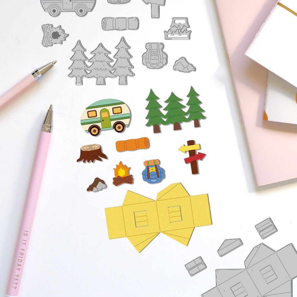 DELORIGIN Matrices De Découpe En Acier Au Carbone Pour La Fabrication De Cartes, Cadres De Fleurs, Scrapbooking, Loisirs Créatifs, Cadeau D'anniversaire, Décoration D'album Photo