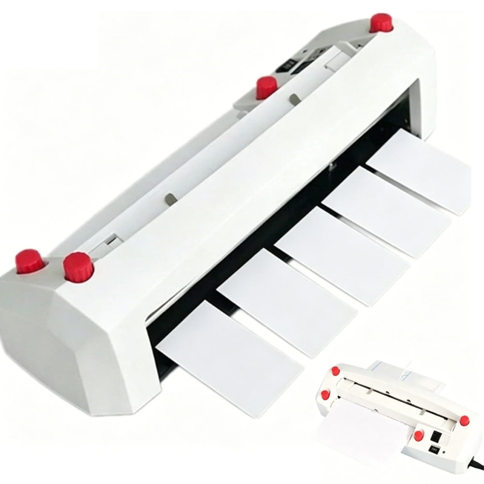 Taglierina automatica per biglietti da visita, 90 x 54 mm, tagliacarte, capacità di taglio A4, resistente, per stamperia e ufficio