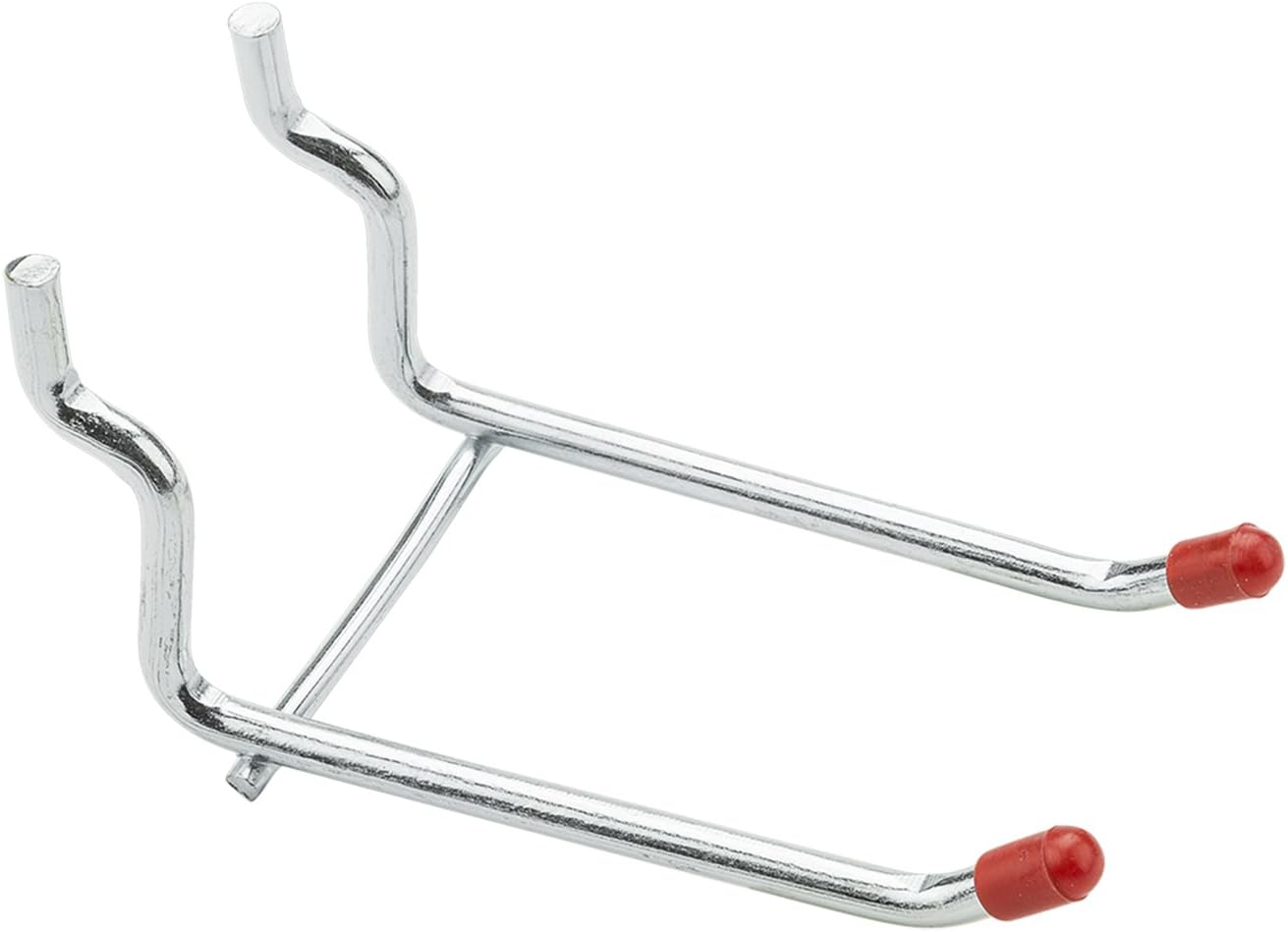 N180-036 2PK 3 ZN RED DBL V2361, 2 Pack, 3, Zinc Plated, Double Hook, Heavy Duty 1/4 Rod, Carded, 3 Set of 4