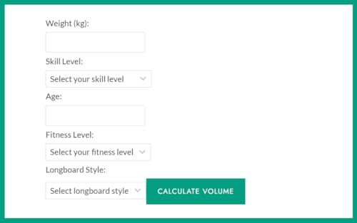 Surfboard Volume Calculator