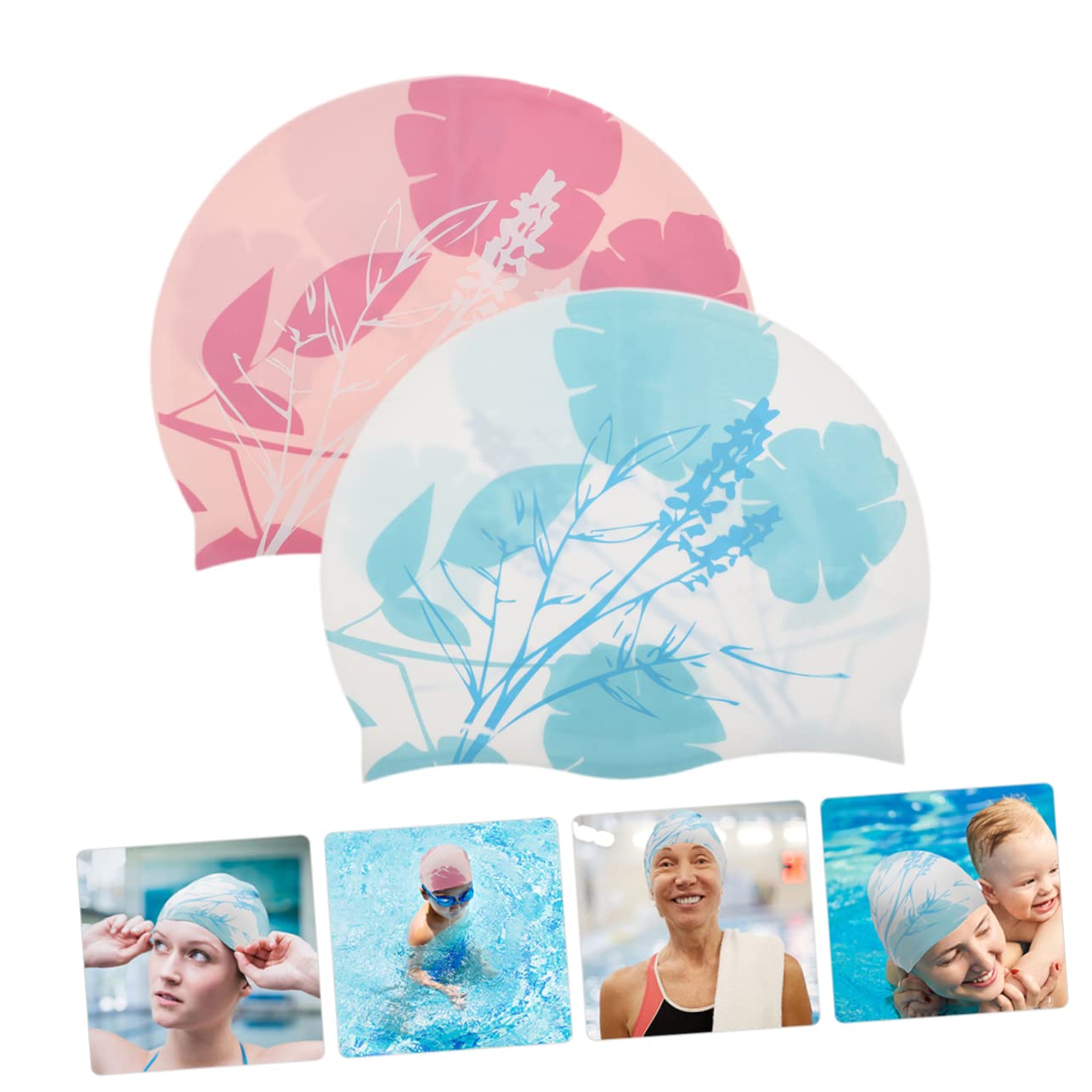 2 Pezzi Cuffia Da Nuoto Stampata Cappello Da Nuoto Per Adulti Cuffia Da Da Uomo Cuffie Da Bagno Per Il Da Da Da Uomo Cuffie Da