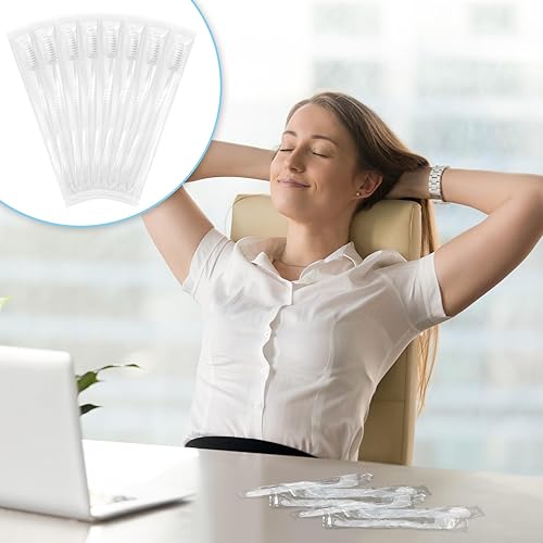 Miniatura 6 de Tioncy Paquete de 200 cepillos de dientes desechables prepegados, envueltos individualmente, cepillos de dientes prepegados de cerdas suaves,