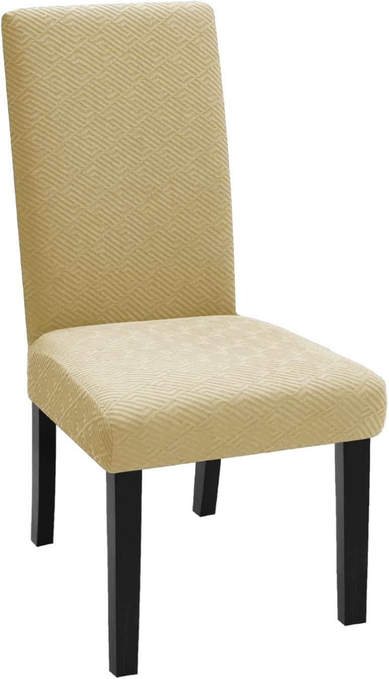 Stretch Dining Room Chair Covers | Kitchen Chair Covers | Dining Chairs Slipcovers Protector | for Dinings Room, Hotel, Ceremony (Dark Green,Set of 2)