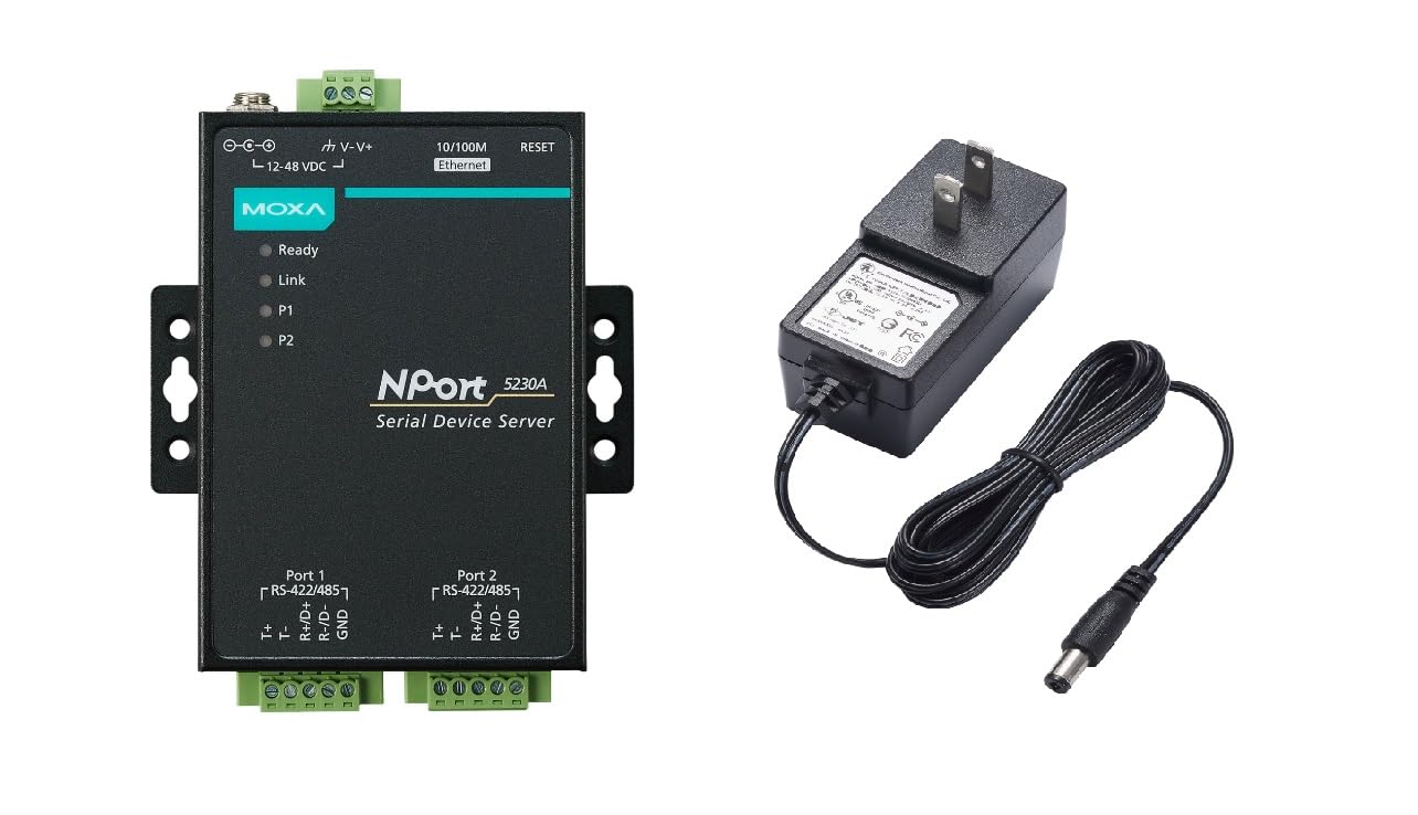 Amazon.com: Moxa NPort 5230A with Adapter -2 Port Device Server