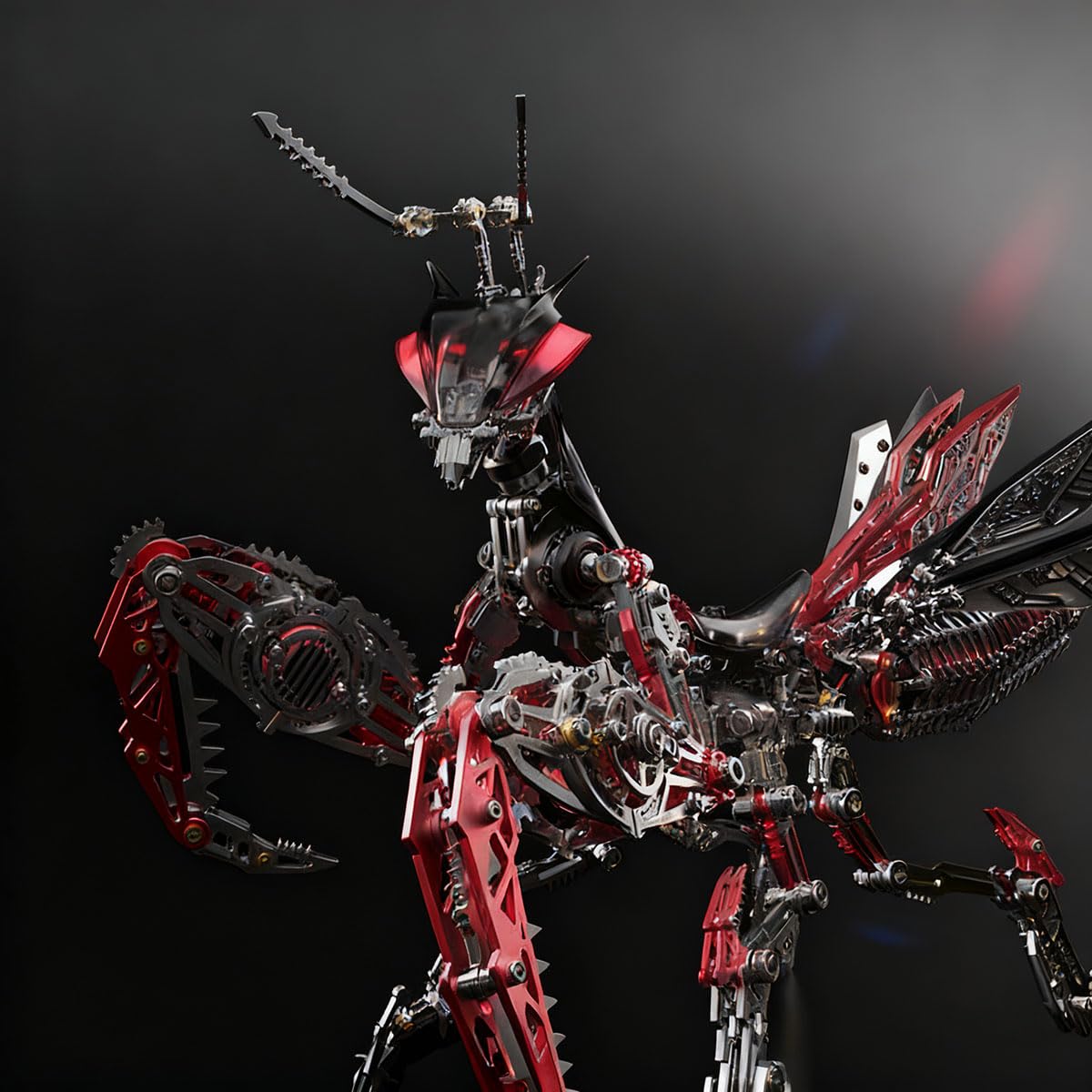 3D-DIY-Modellbausatz für mechanische Metall-Gottesanbeterin Kreatives Ornament (über 1000 Teile)