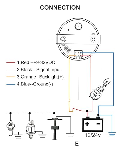 Miniatura 5 de Medidor de Nivel de Combustible de 0-90 ohm, Medidor de Combustible Marino Blanco para Barco, Medidor de Tanque de Combustible para Automóvil, RV,
