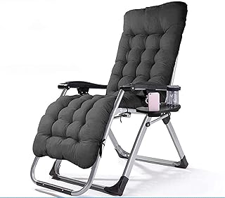 HZH Espreguiçadeira Grande Espreguiçadeira de jardim de gravidade zero Espreguiçadeira de acampamento oblíqua Espreguiçadeira ajustável ao ar livre dobrável com bandeja-2 (D)