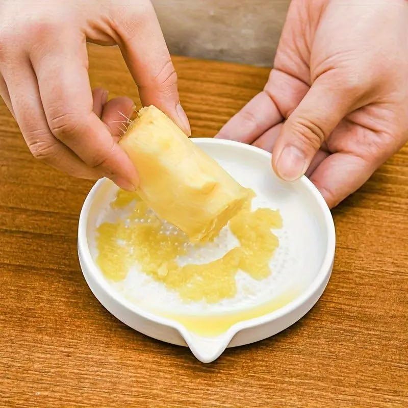 Ceramic Garlic Grater Plate with Cleaning Brush for Ginger & Garlic | Premium food-grade ceramic construction-image-28