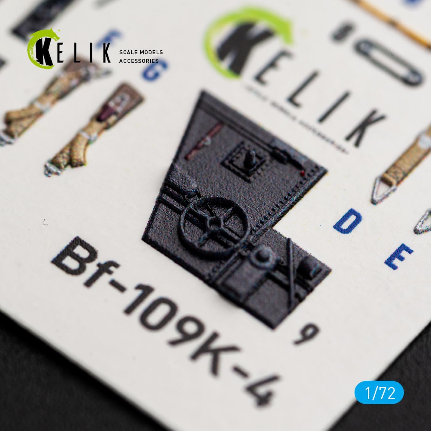 Kelik K72261 1/72 Bf-109K-4 - Interior 3D Decals for Eduard kit