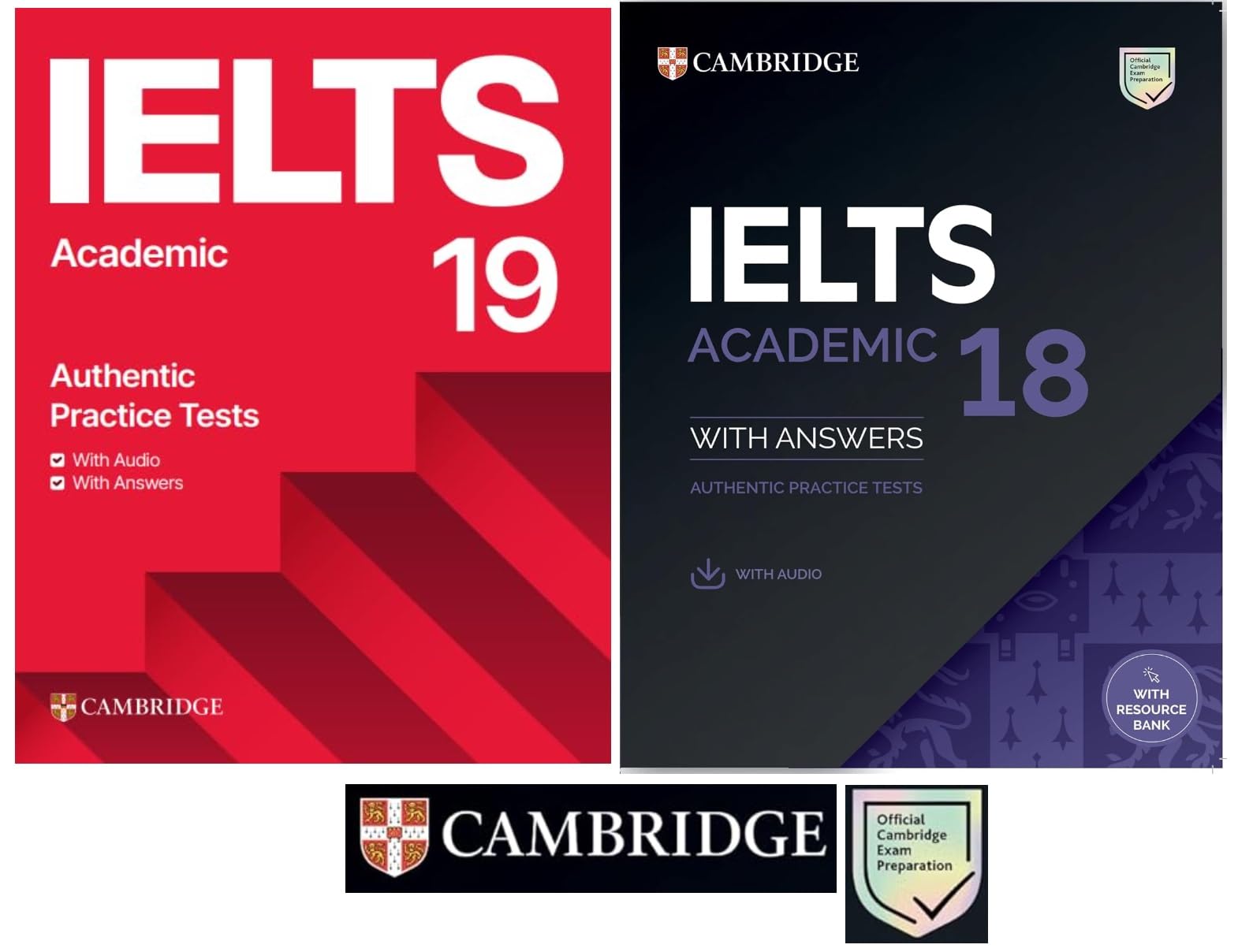 IELTS Academic Authentic Practice Tests 19 and 18 with Audio, Answers, Cambridge