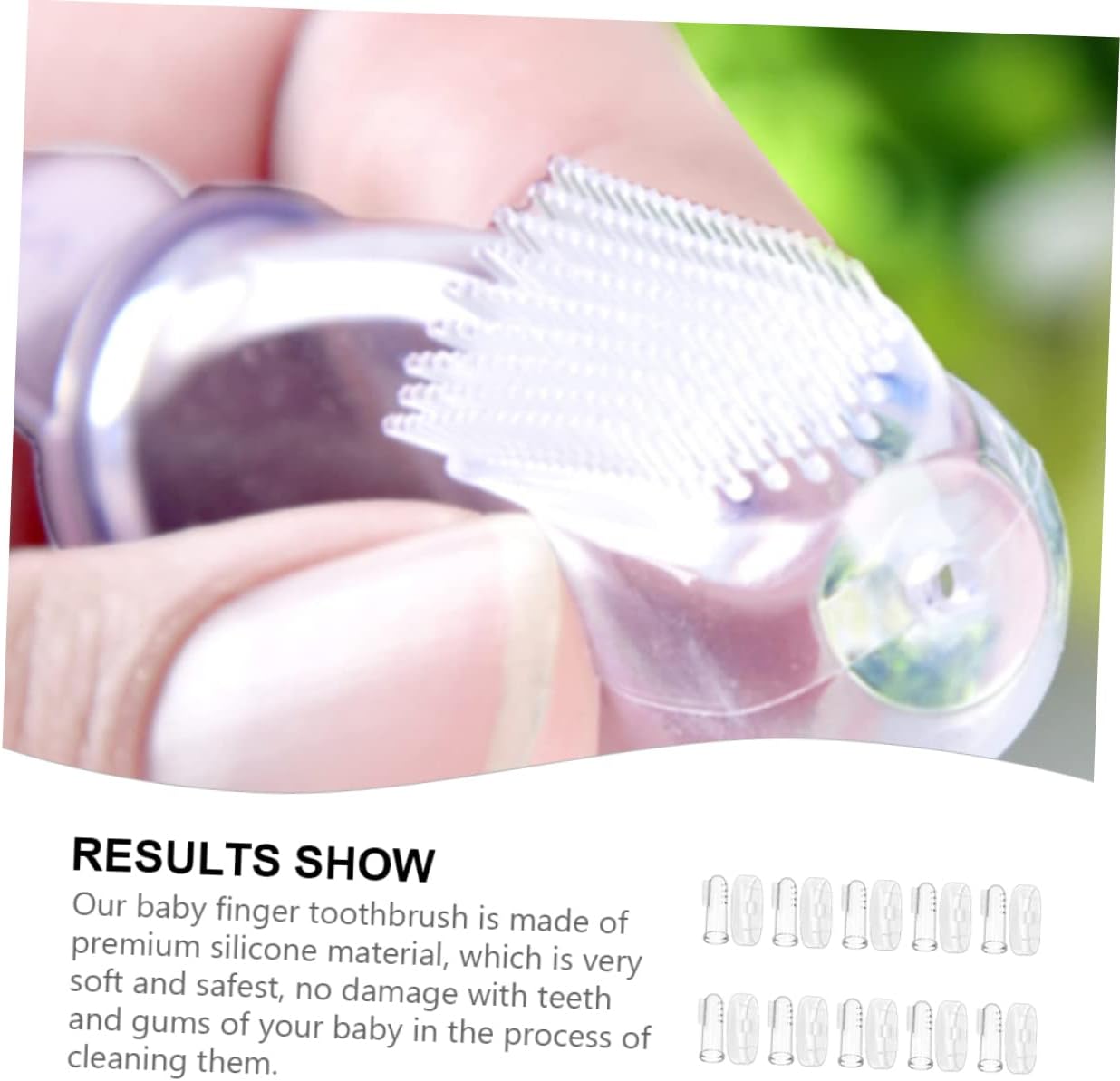 FOMIYES 30sets Finger Toothbrush Set Soft Silicone Massagers for Oral Cleaning Safe for Boy Girl Includes Travel Case and for Teething and Boy Girl Care
