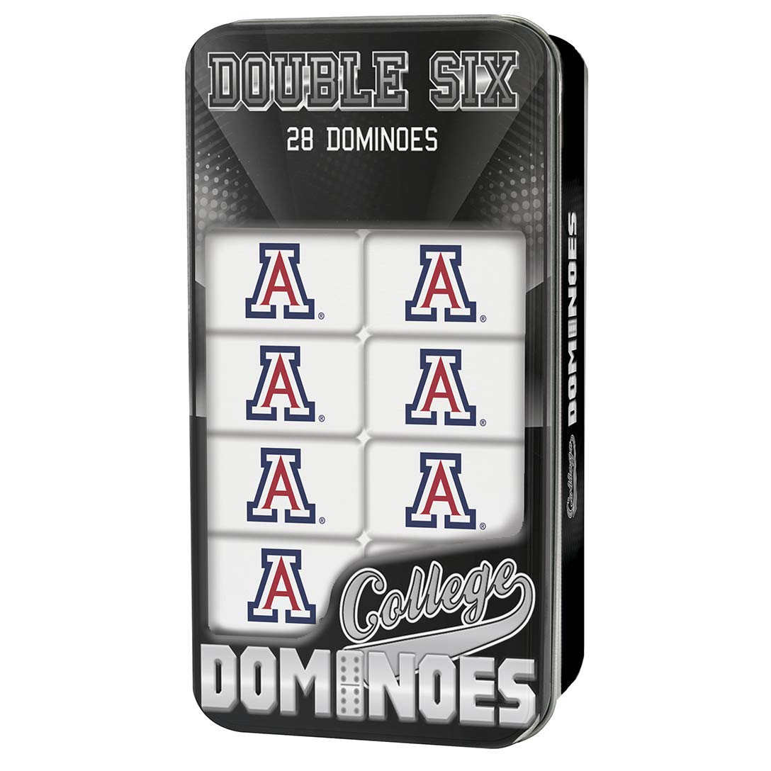 Masterpieces Game Day - NCAA Arizona Wildcats - 28 Piece Team Logo Double Six Domino Set